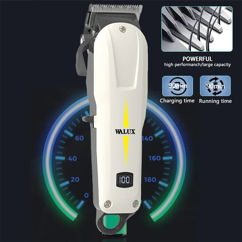 Economical Professional Hair Clipper USB Rechargeable White