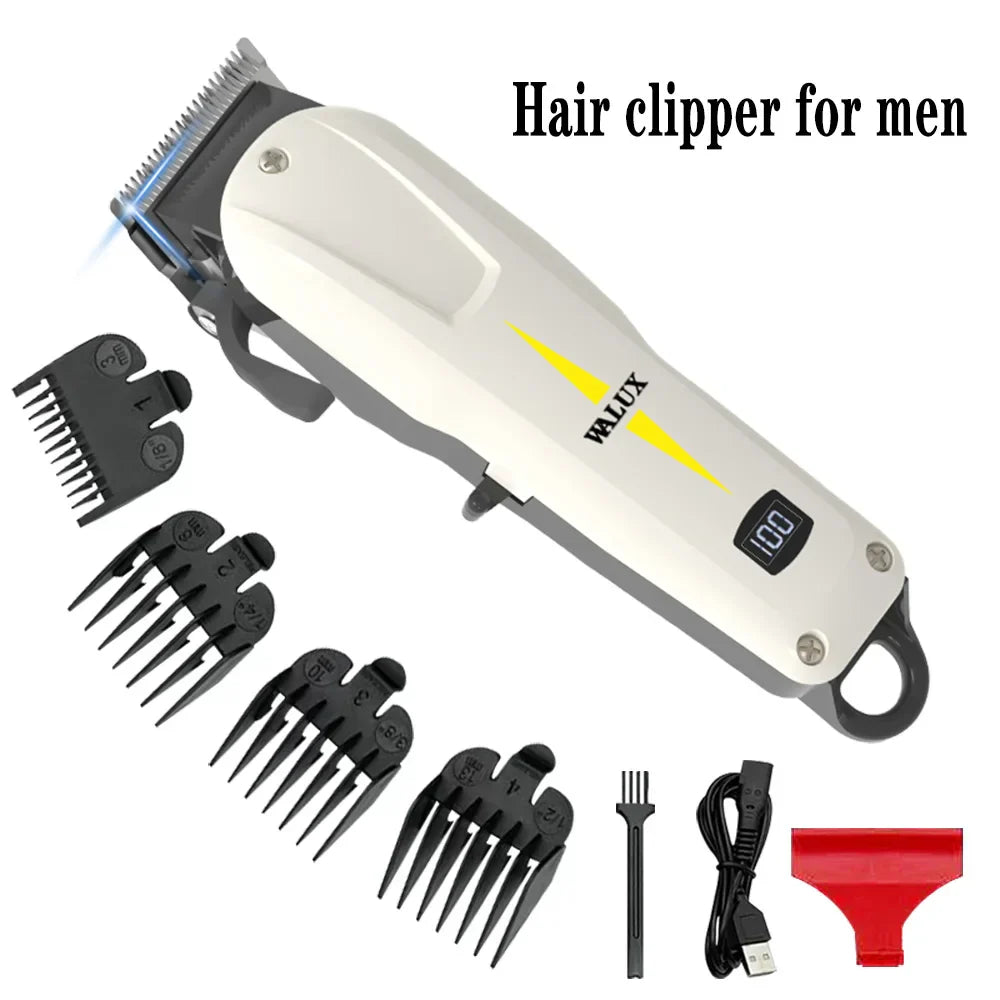 Economical Professional Hair Clipper USB Rechargeable White