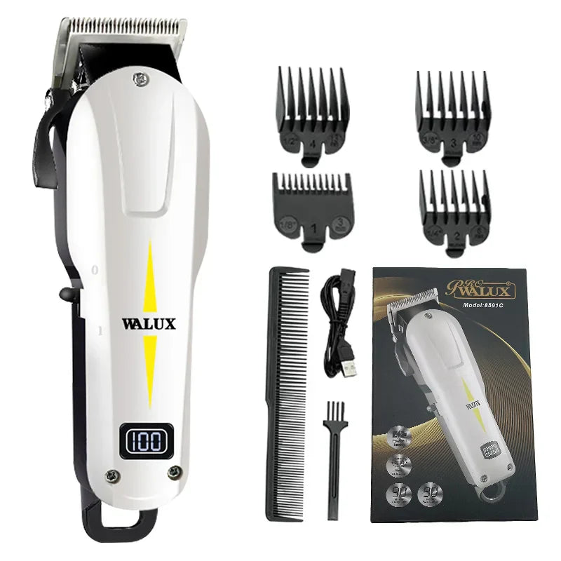 Economical Professional Hair Clipper USB Rechargeable White