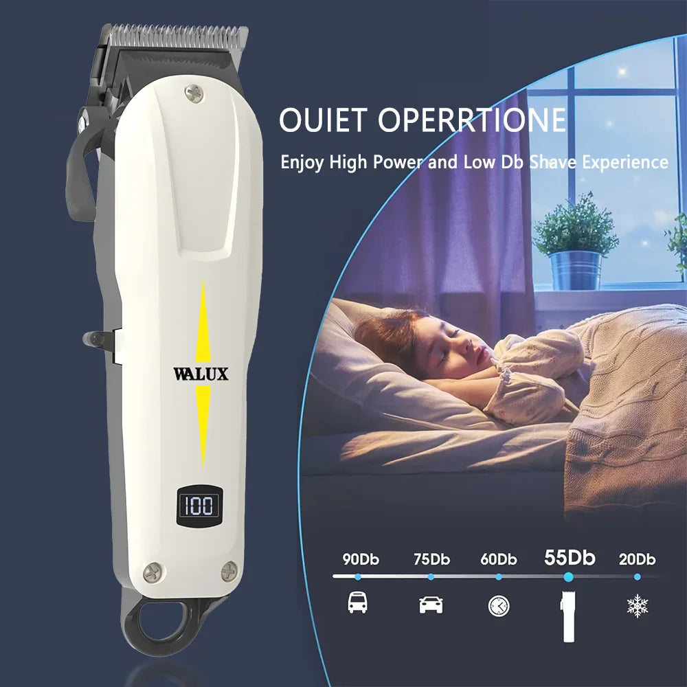 Economical Professional Hair Clipper USB Rechargeable White